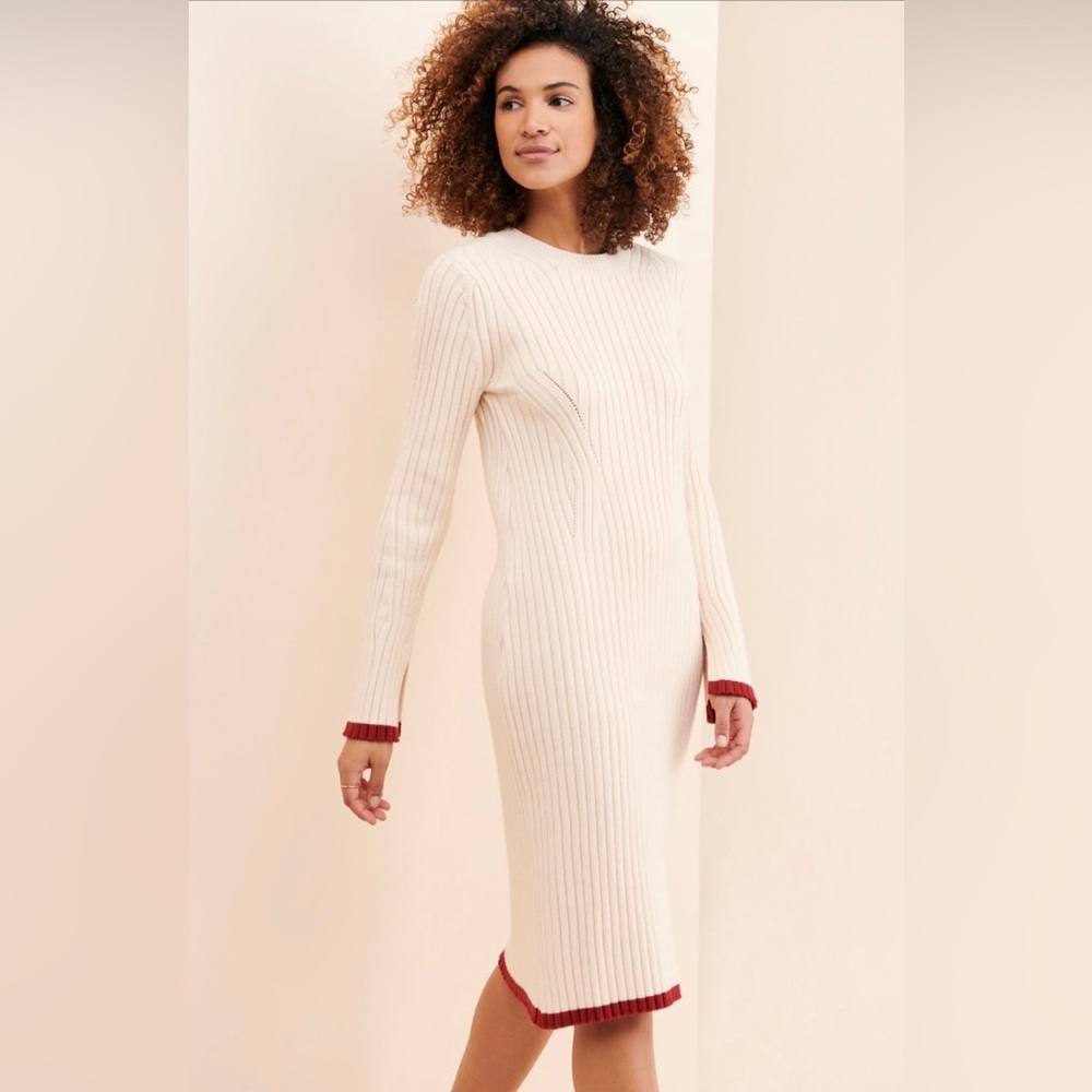 En Saison Contrast Sweater Dress